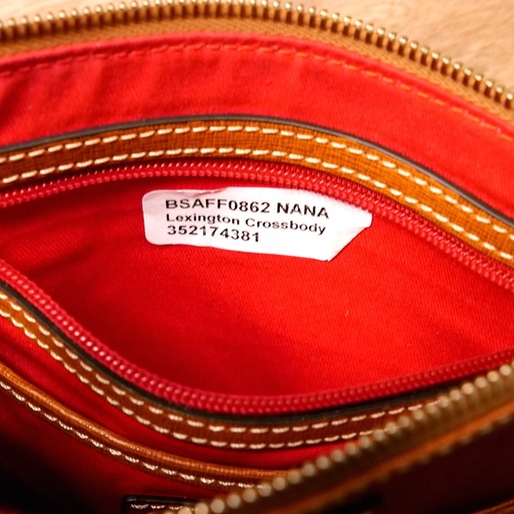 Dooney & Bourke Pebble Grain Brown Leather Lexington Crossbody - Picture 9 of 12